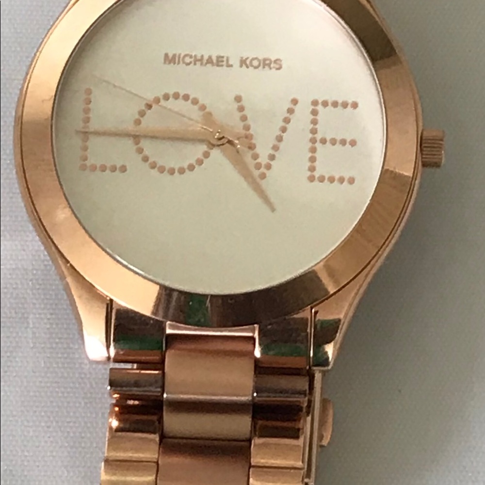Womens Michael Kors Rose-Gold Watch